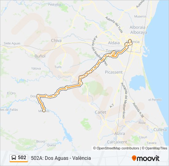 502 Bus Line Map