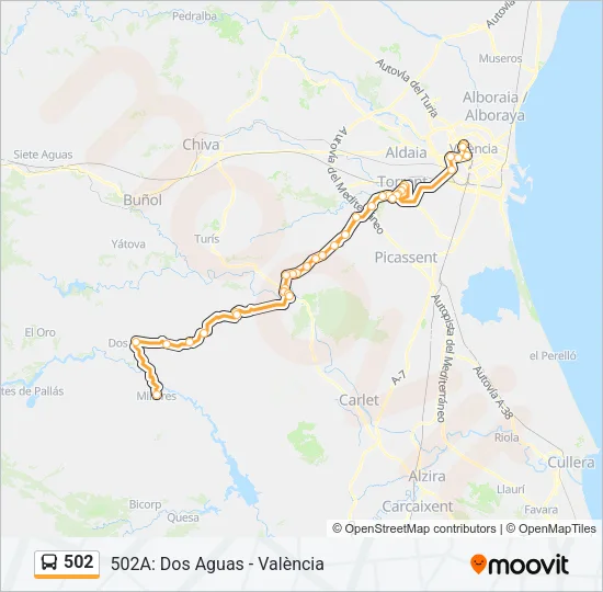 502 Bus Line Map