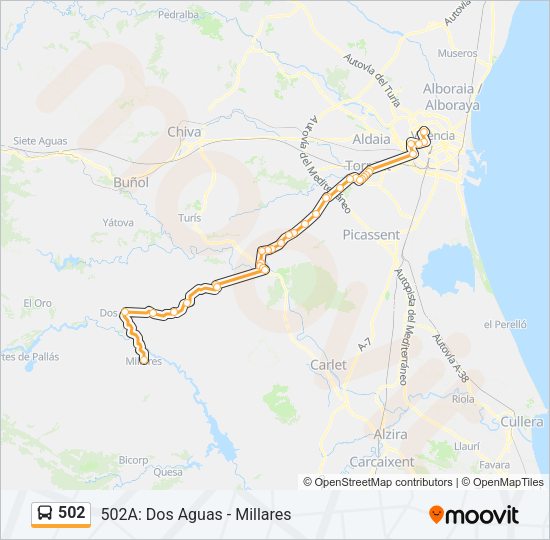 502 Bus Line Map