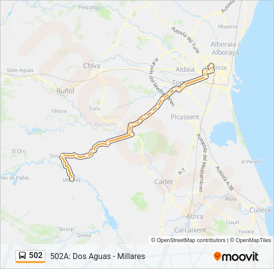 502 Bus Line Map