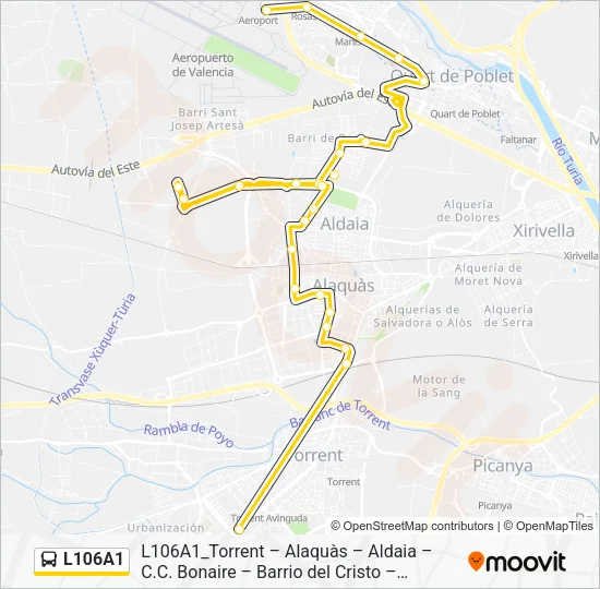 L106A1 Bus Line Map