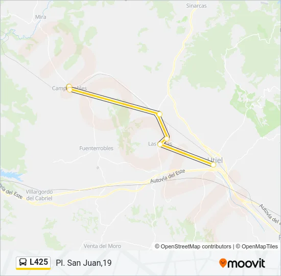 L425 Bus Line Map