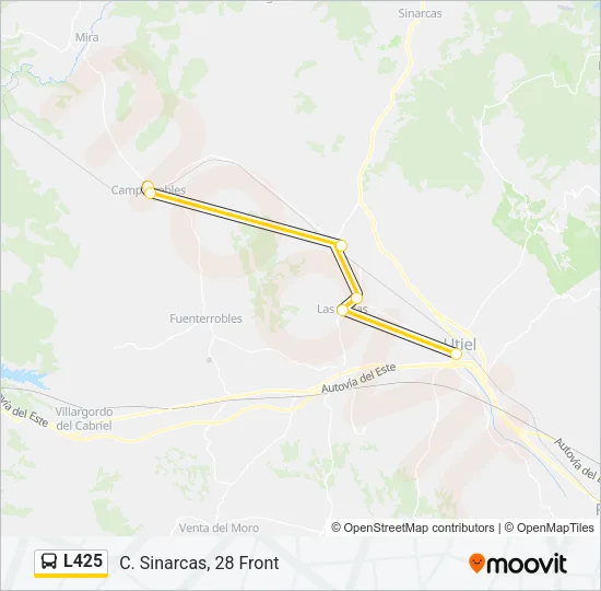 L425 Bus Line Map