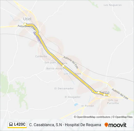Mapa de L420C de autobús
