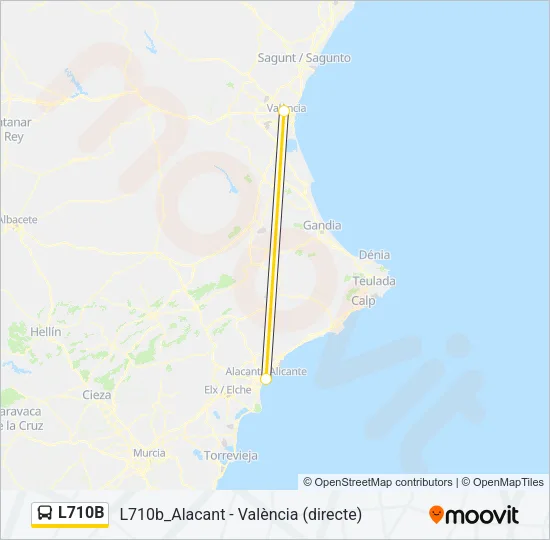 L710B Bus Line Map