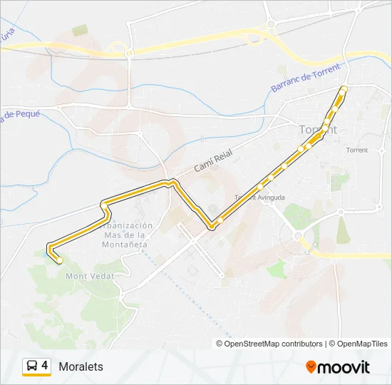 4 Bus Line Map