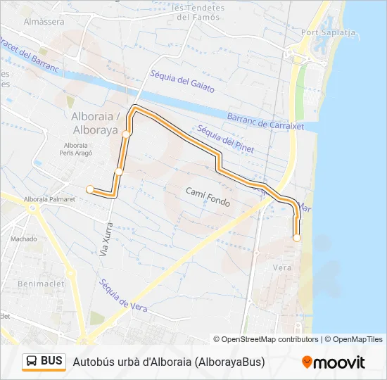 Mapa de BUS de autobús