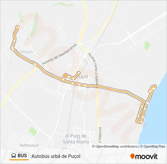 BUS Line Map
