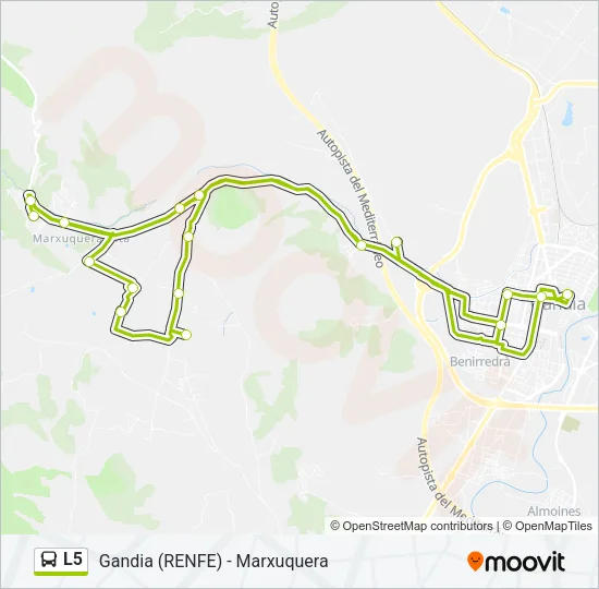 L5 Bus Line Map