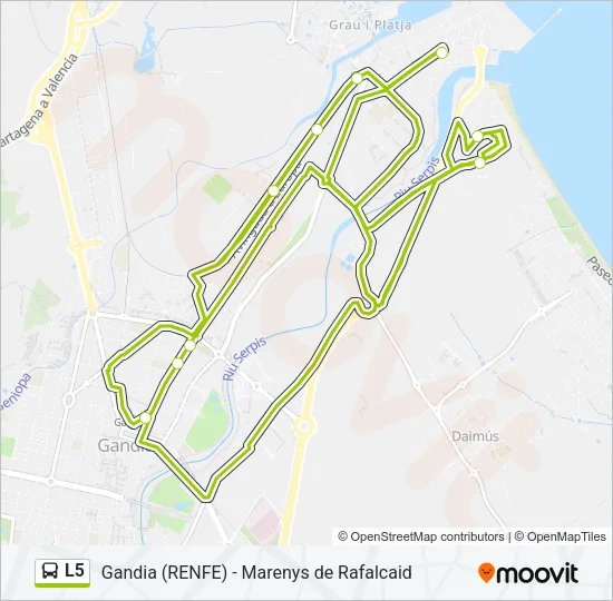 L5 Bus Line Map