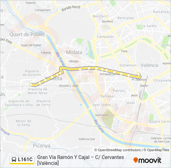 L161C Bus Line Map