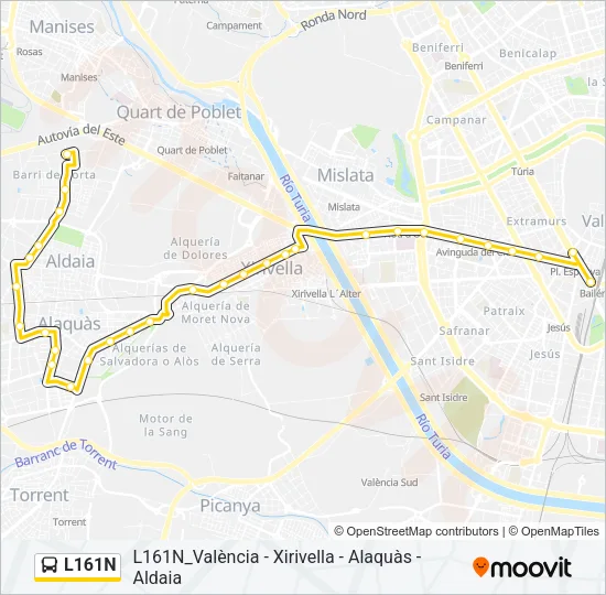 L161N Bus Line Map