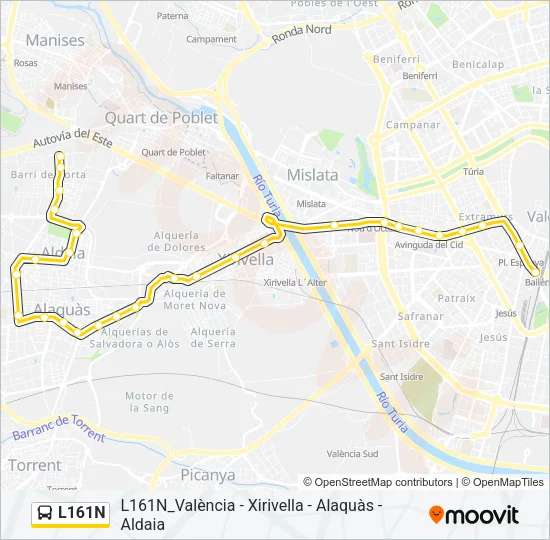 L161N Bus Line Map