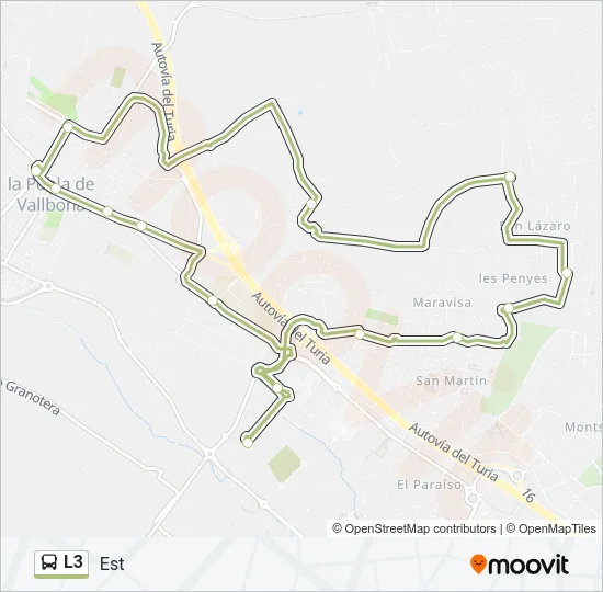 L3 bus Mapa de línia