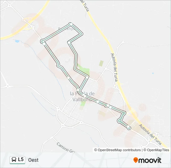 L5 bus Mapa de línia