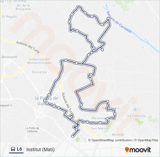 L6 Bus Line Map