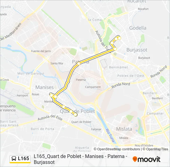 L165 Bus Line Map