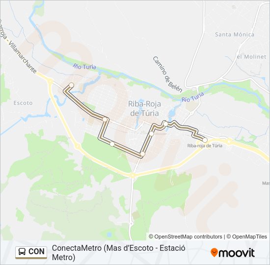 CON Bus Line Map