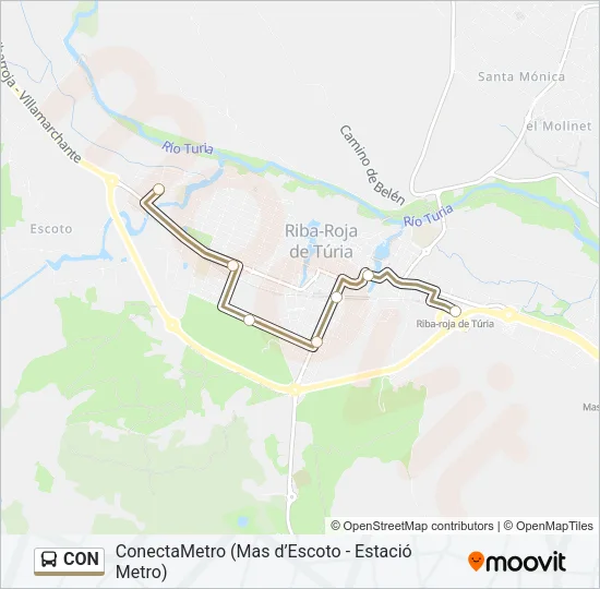 CON Bus Line Map