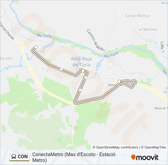 CON Bus Line Map