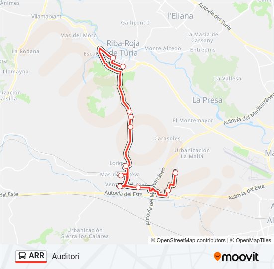 ARR Bus Line Map