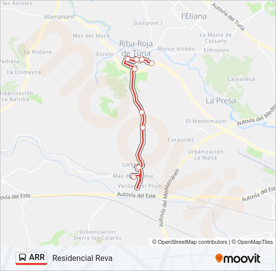 ARR Bus Line Map