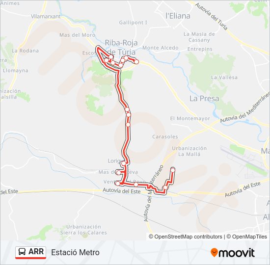 ARR Bus Line Map
