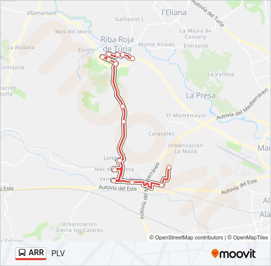 ARR Bus Line Map