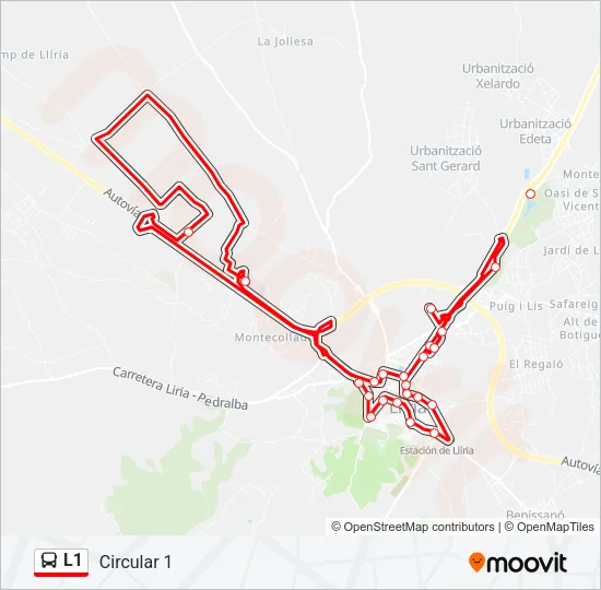 L1 Bus Line Map