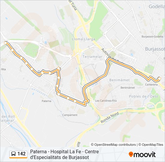 142 Bus Line Map