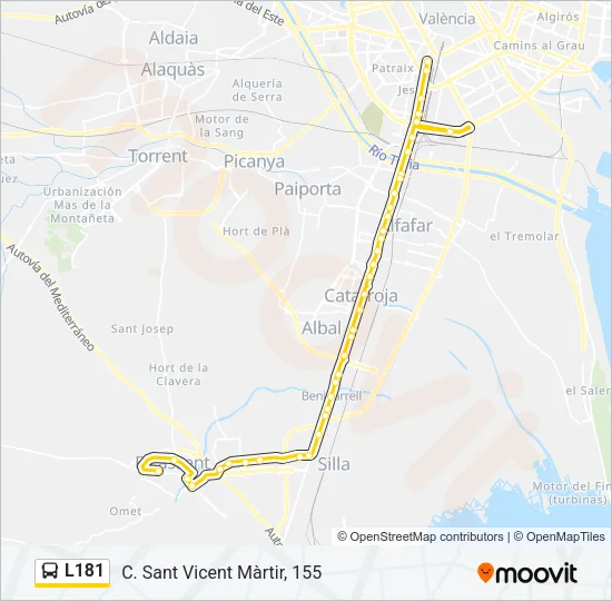 L181 Bus Line Map