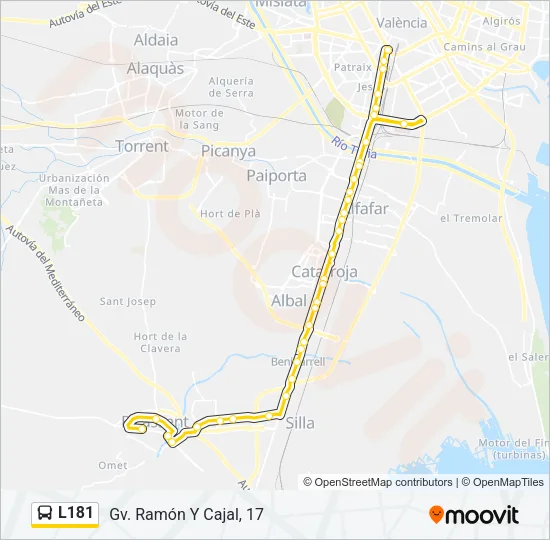 L181 Bus Line Map
