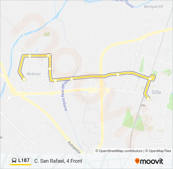 L187 Bus Line Map