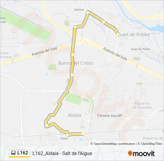 L162 Bus Line Map
