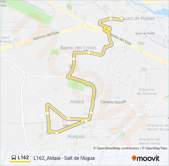 L162 Bus Line Map