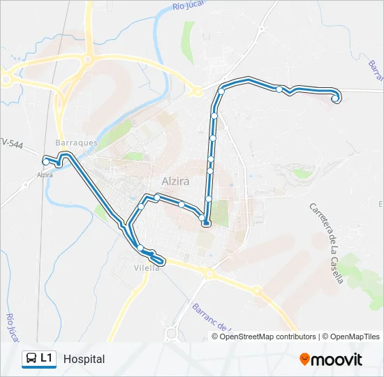 L1 Bus Line Map