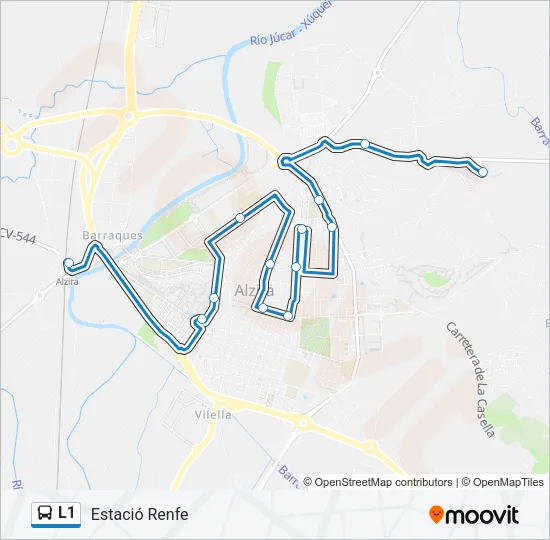 L1 bus Mapa de línia