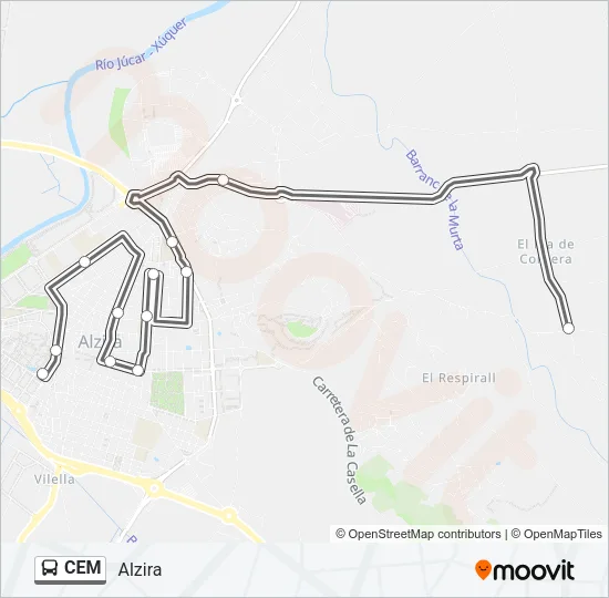 CEM Bus Line Map