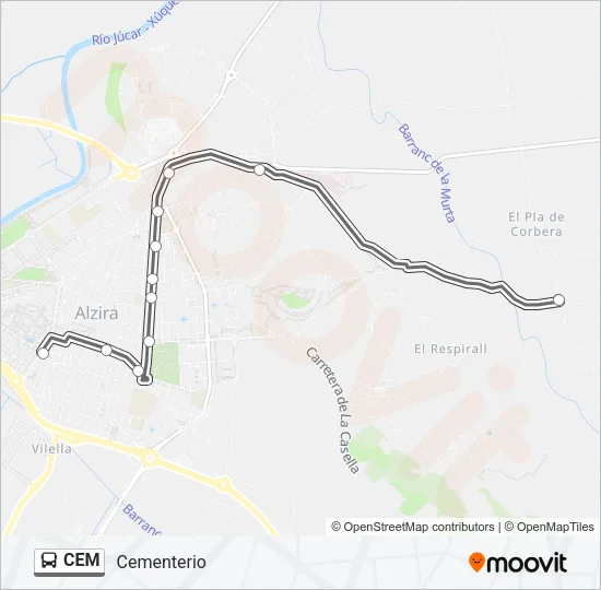 CEM Bus Line Map