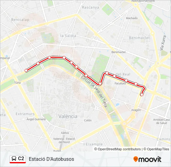 C2 Bus Line Map