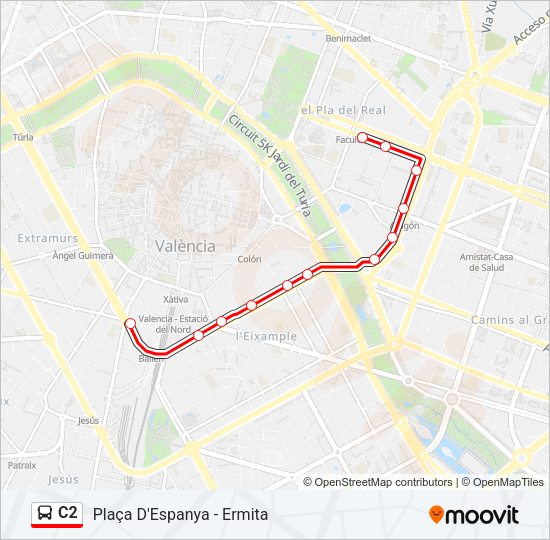 C2 Bus Line Map