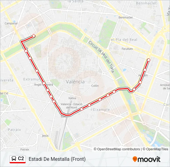 C2 Bus Line Map