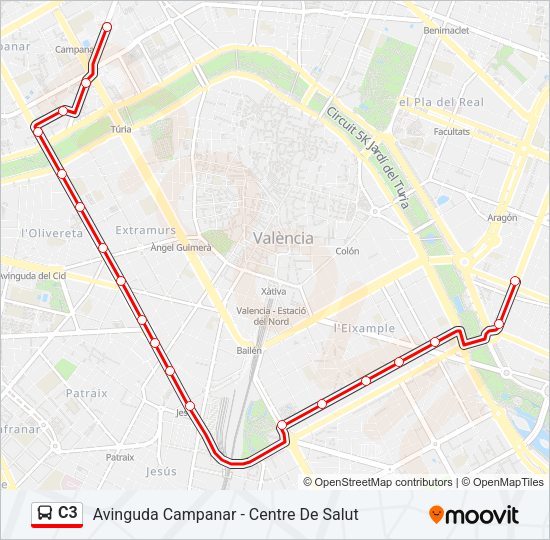 C3 Bus Line Map