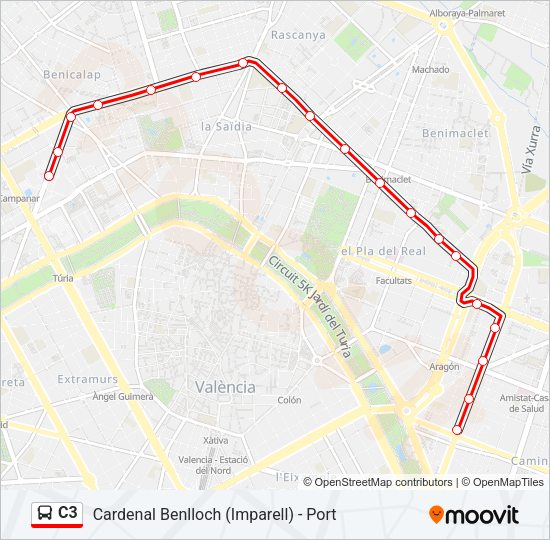 C3 Bus Line Map