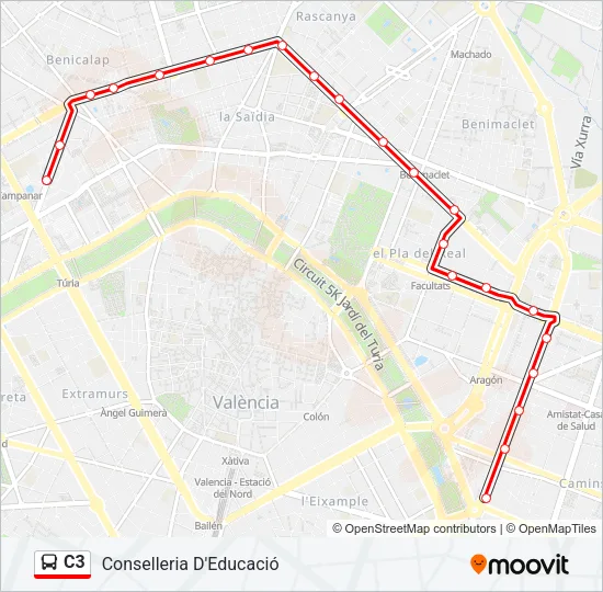 C3 Bus Line Map