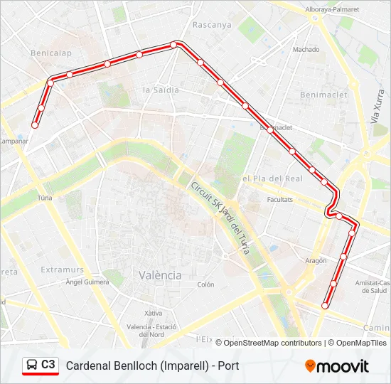 C3 Bus Line Map