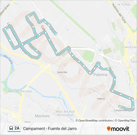 2A Bus Line Map