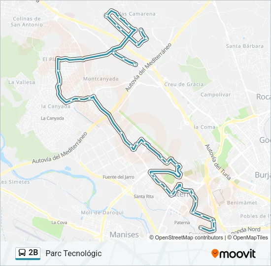 2B Bus Line Map