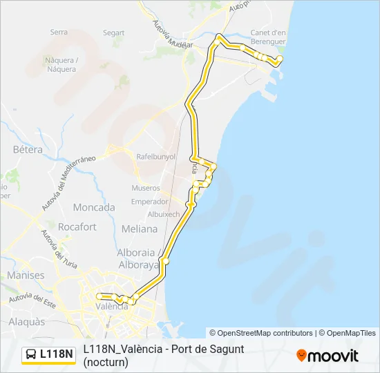 L118N Bus Line Map