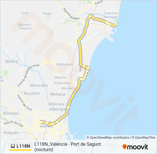 L118N Bus Line Map